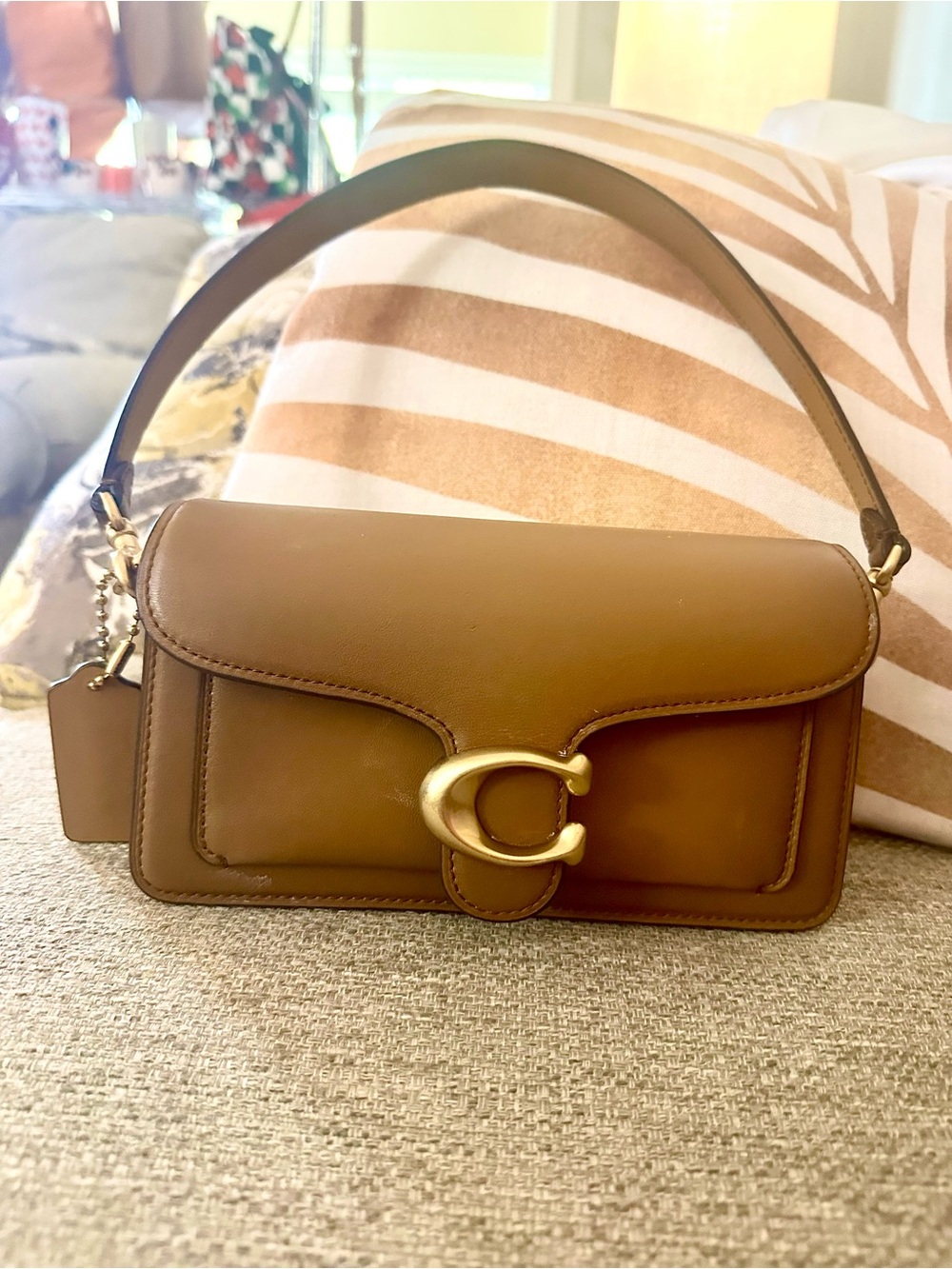 Coach Tabby 20 Crossbody Bag & Wallet Set Honey Brown Leather With Dust Bag - Picture 5 of 17